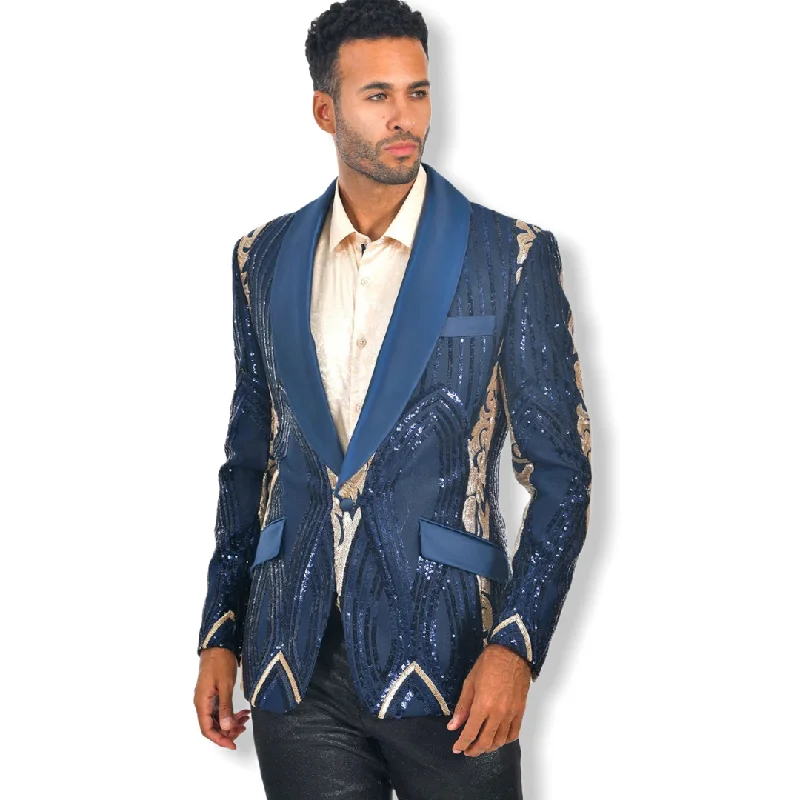 Men's formal tuxedo jacket for wedding events -Barabas Blazer BL3051