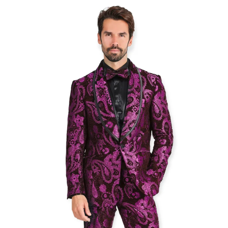 Men's formal tuxedo for corporate events -BARABAS: Luscious Paisley Blazer 2BL3101