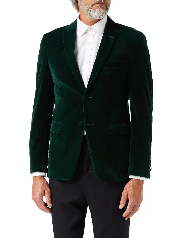 Men's premium slim fit business tuxedo -GARY- GREEN VELVET BLAZER