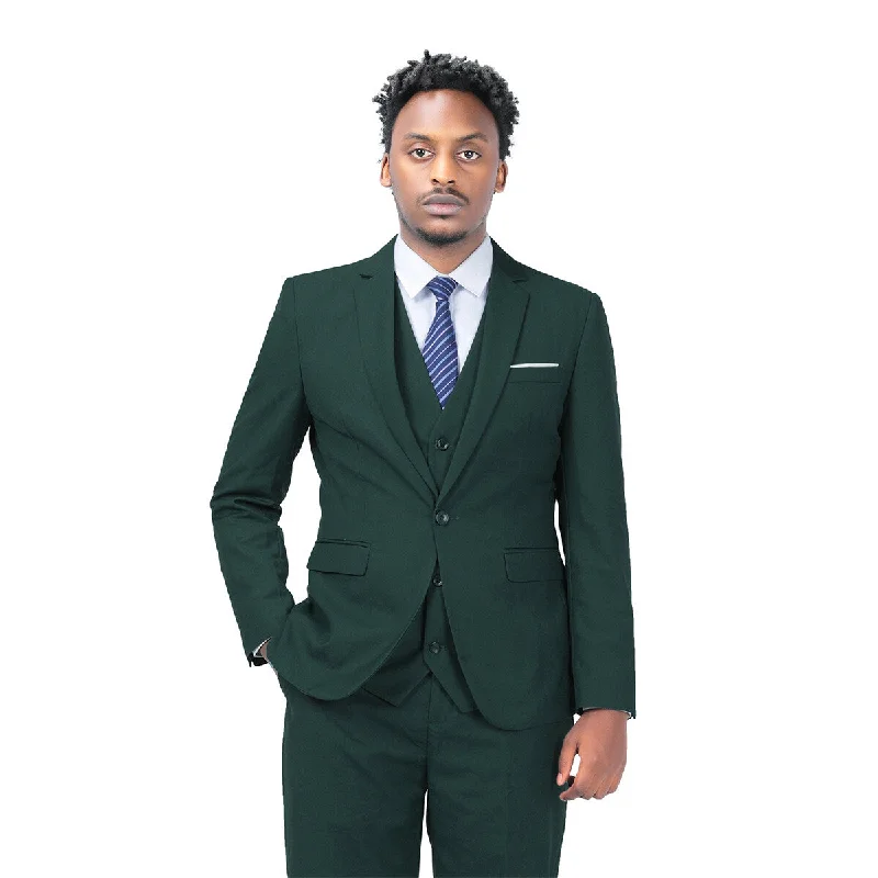 Men's modern tuxedo rental for wedding -Green Stylish Blazer One Button Casual Blazer