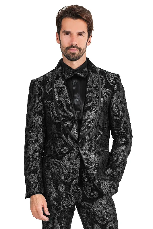 Men's custom tuxedo jacket for corporate event -Luscious Paisley Blazer