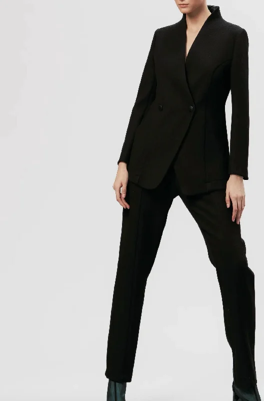 Men's modern tuxedo with satin lapels -Mo2 Morena Blazer In Black