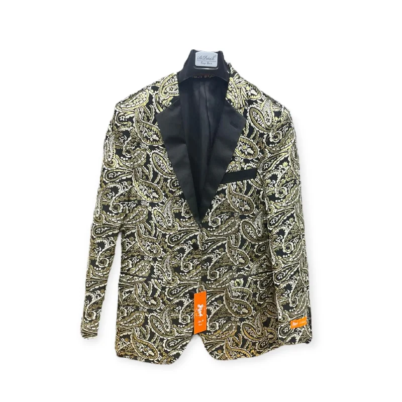 Men's slim fit tuxedo for business party -ST PATRICK: Paisley Blazer SPF09A