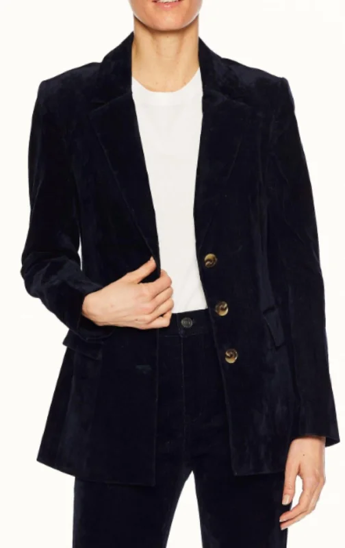 Men's classic tuxedo jacket with satin collar -The Beaufort Blazer In Navy