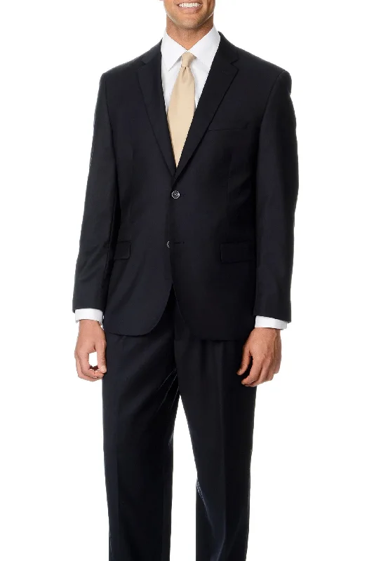 Men's premium designer tuxedo for wedding -Caravelli Solid Navy Slim Suit