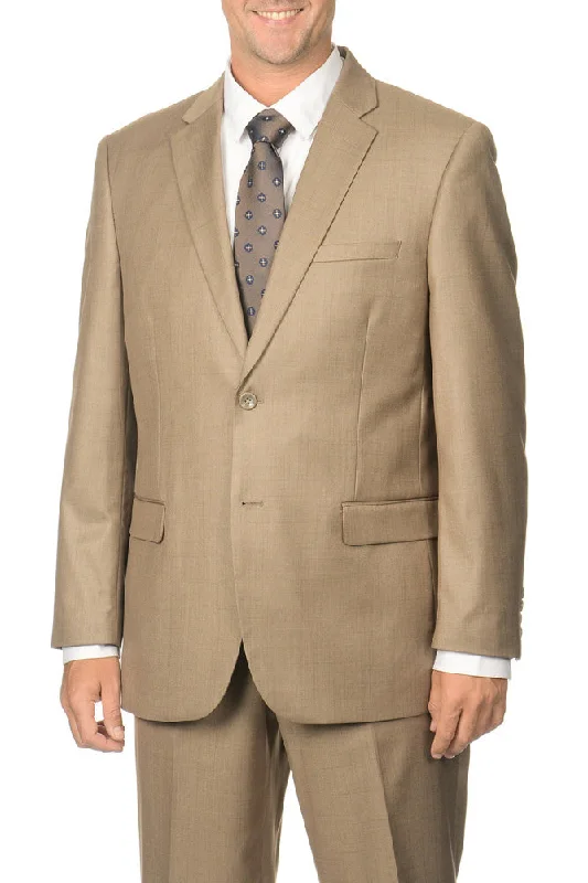 Men's slim fit black tuxedo for office event -Caravelli Tan Tonal Fancy Suit