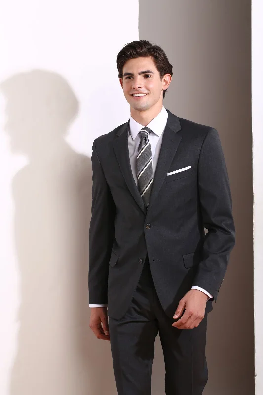 Men's slim fit tuxedo for office dinner -Couture 1901 Charcoal Suit Jacket (Separates)