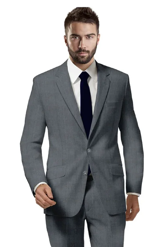 Men's slim fit tuxedo for business party -Grey Birds Eye Suit