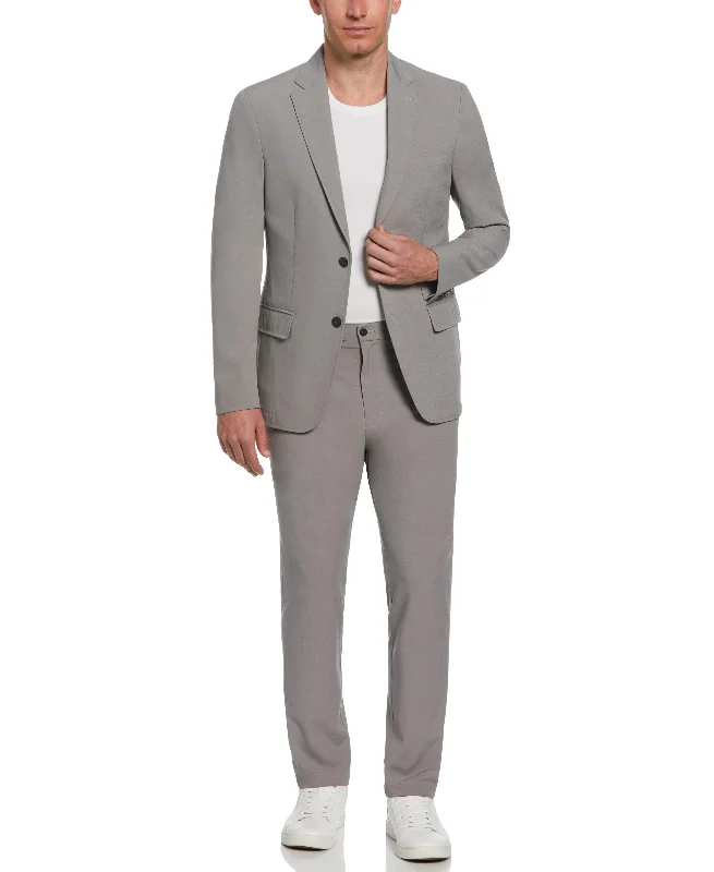 Men's designer formal tuxedo for weddings -Slim Fit Grey Tech Suit