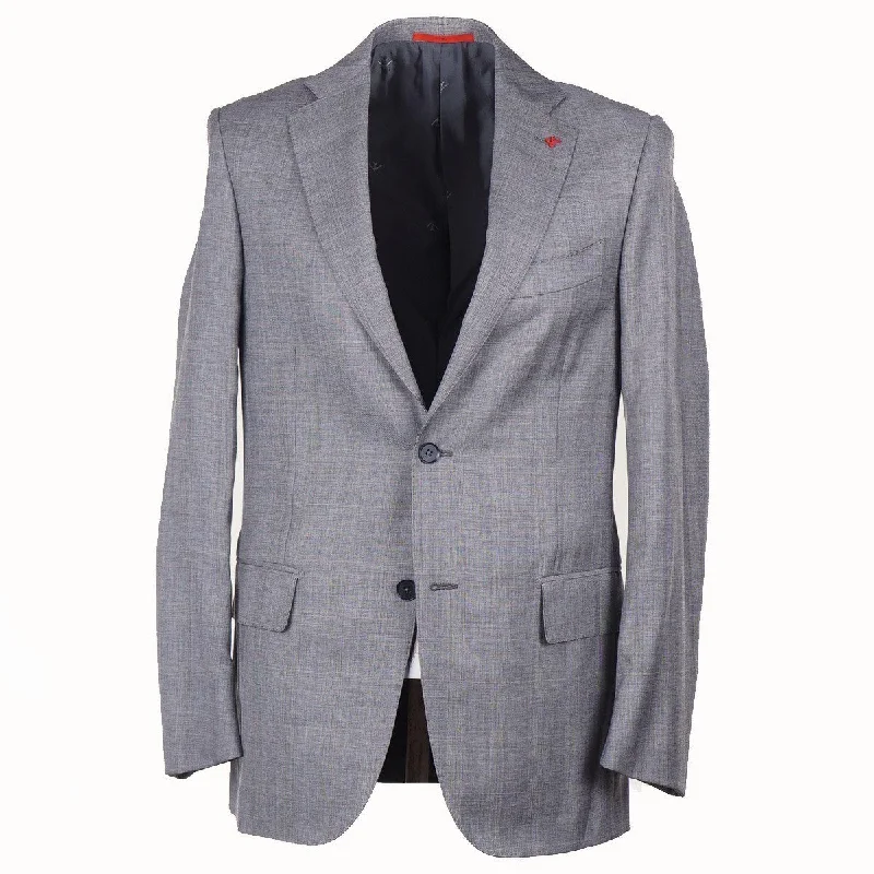 Men's premium navy tuxedo jacket for wedding -Isaia 'Sanita' Tailored-Fit Wool Suit