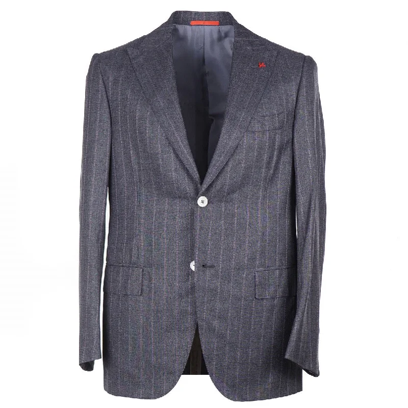 Men's luxury tuxedo jacket for business event -Isaia 'Sanita' Woven Fresco Wool-Silk Suit