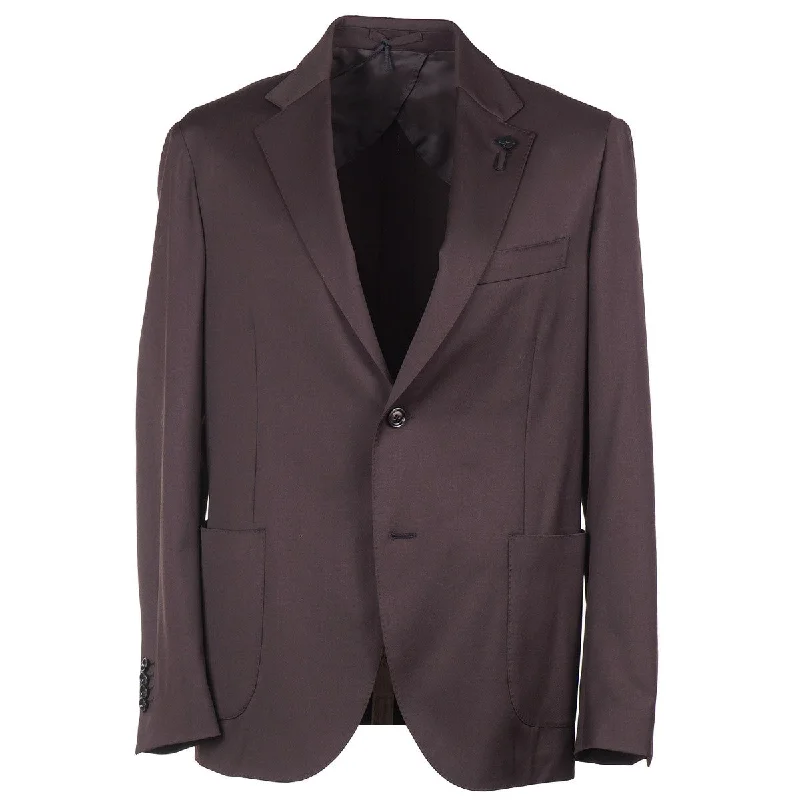 Men's designer tuxedo for black tie event -Lardini Chocolate Brown Wool Suit