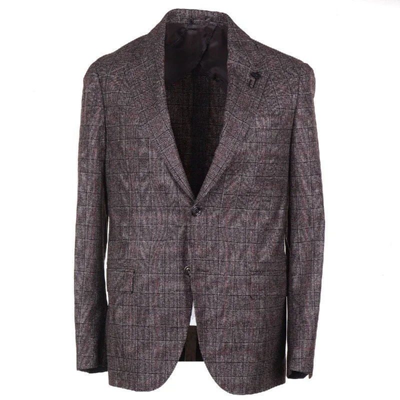 Best men's tuxedo for winter weddings -Lardini Soft-Woven Check Wool Suit