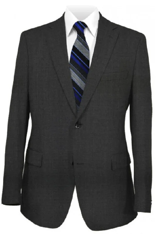 Men's grey tuxedo for business event rental -Montefino Solid Charcoal Suit