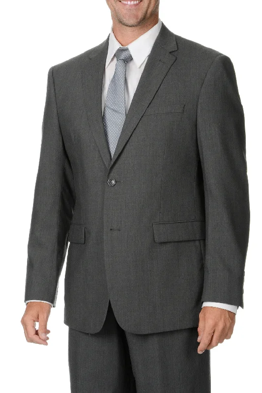 Men's slim fit designer tuxedo for corporate event -Montefino Solid Grey Suit