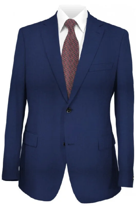 Men's designer tuxedo with satin lapels -Montefino Solid Navy Suit