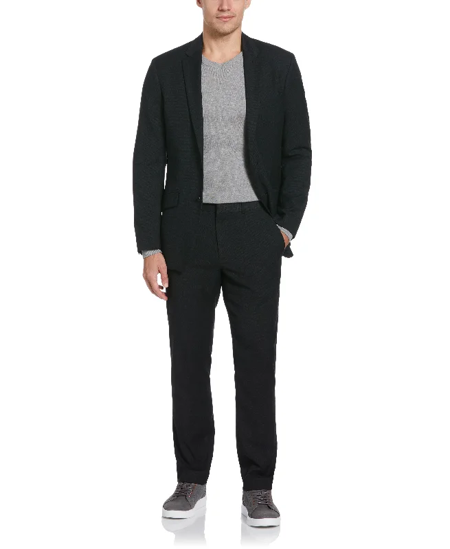 Men's formal tuxedo with satin collar -Slim Fit Black Washable Suit