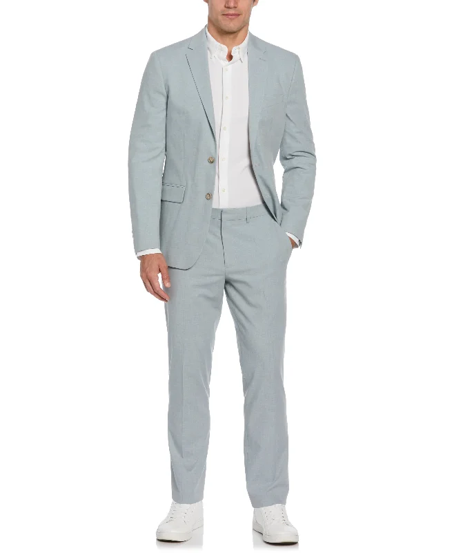 Men's formal tuxedo for corporate events -Tua X Perry Ellis Collaboration Slim Fit Two-Tone Citadel Tech Stretch Suit