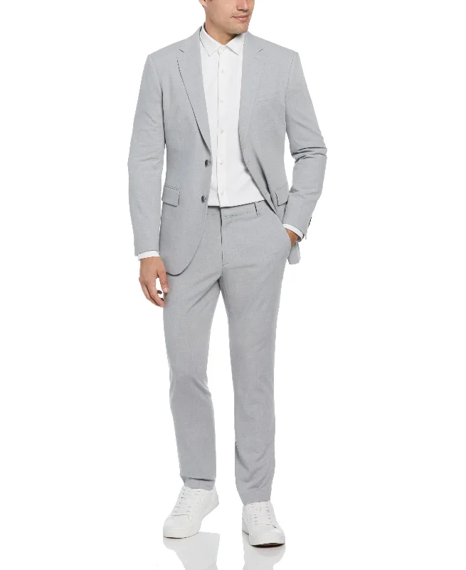 Men's designer tuxedo for black tie event -Slim Fit Felt Grey Louis Suit