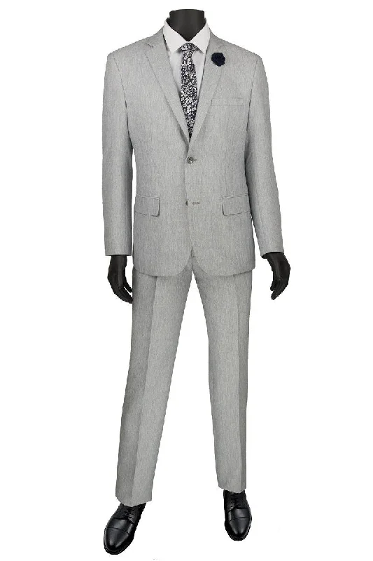 Men's slim fit tuxedo for formal reception -Vinci "Fabio" Grey Slim Fit Suit