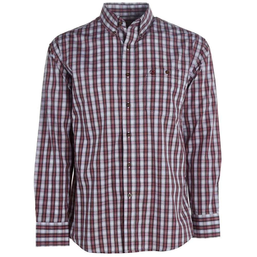 Men’s casual plaid dress shirt -Men's Wrangler Button Down Shirt #112318494-C