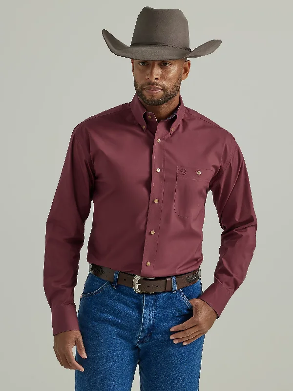 Men’s stylish short sleeve button-up shirt -Men's Wrangler George Strait Button Down Shirt #112331812