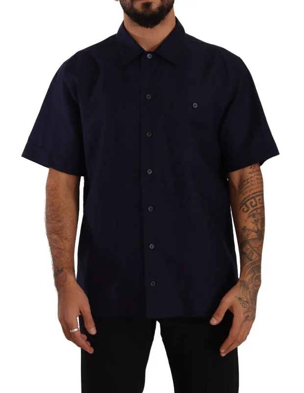 Men’s stylish business casual shirt -Dolce & Gabbana Elegant  Button-Down Casual Men's Shirt