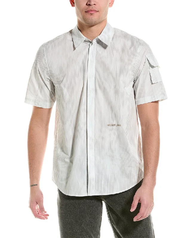 Men’s plaid button-up shirt for work -Helmut Lang Printed Shirt