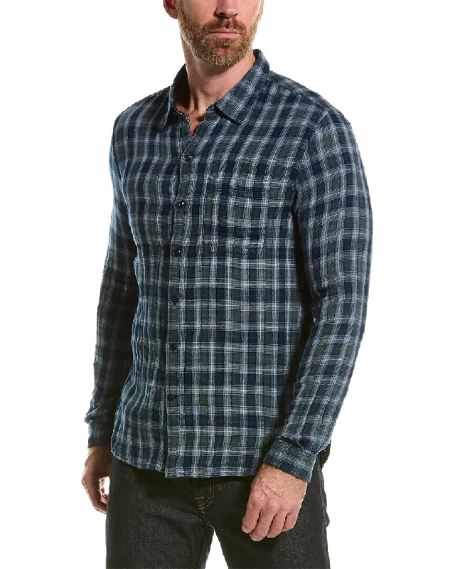 Men’s formal checkered button-up shirt -John Varvatos Star U.S.A. Reversible Shirt