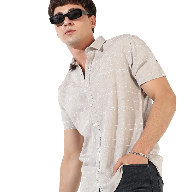 Men’s casual work checkered shirt -Men's Textured Casual Shirt