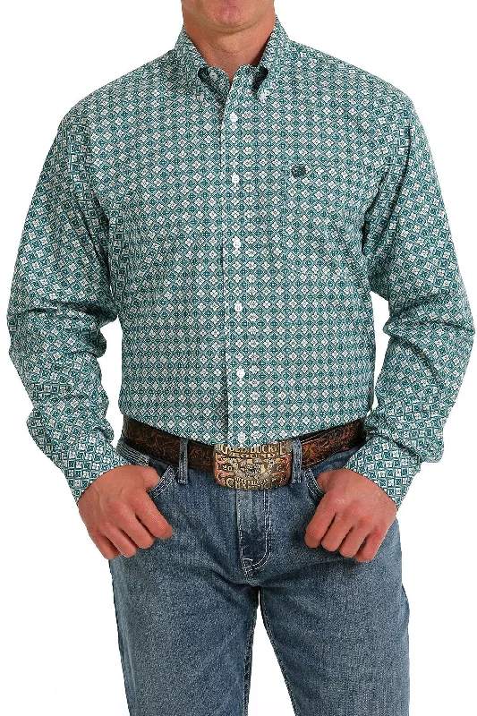 Men’s slim fit plaid shirt for business -Men's Cinch Button Down Shirt #MTW1105577