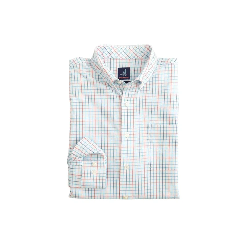 Men’s modern plaid business shirt -Sav Button Down Shirt In Confetti