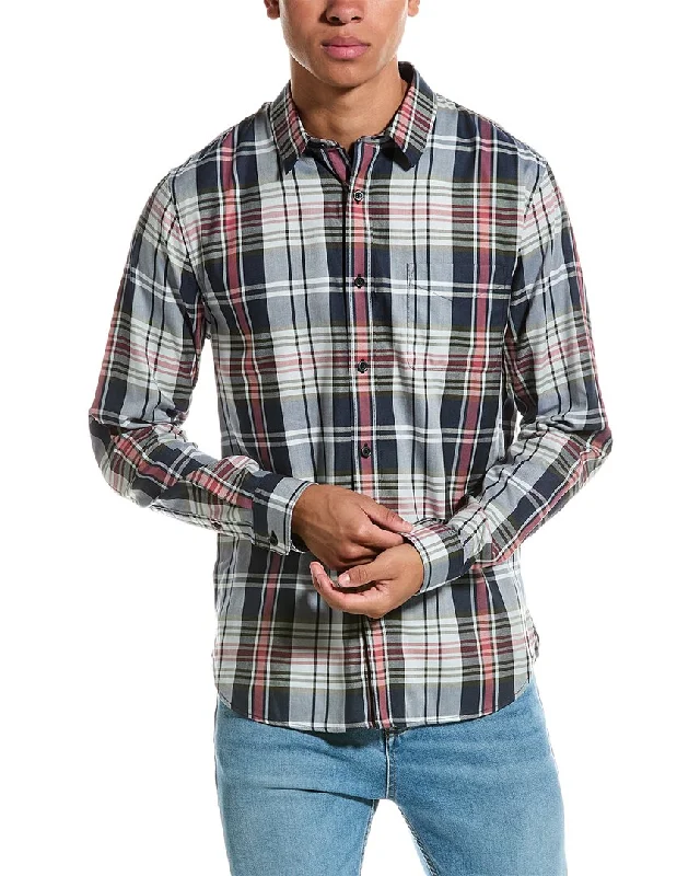 Men’s soft checkered shirt for work -Vince Ventura Plaid Classic Fit Shirt